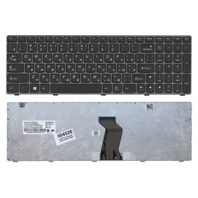 Клавиатура  Lenovo G770 черная с серой рамкой