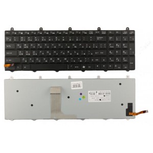 Клавиатура DNS/Clevo P370EM черная с подсветкой