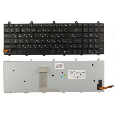 Клавиатура DNS/Clevo X911 черная с подсветкой