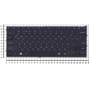 Клавиатура Samsung NP940X3G черная с подсветкой