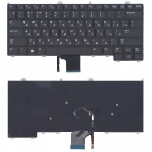 Клавиатура Dell Latitude E7240 черная без подсветки