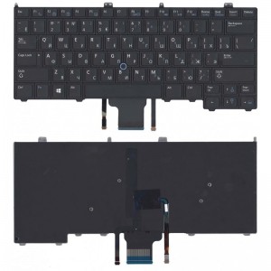 Клавиатура Dell Latitude E7240 черная с подсветкой и pointstick