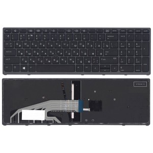 Клавиатура для HP Zbook 17 G3 черная с подсветкой с указателем