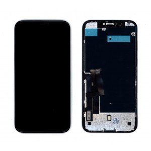 Дисплей для Apple iPhone XR в сборе с тачскрином и рамкой (AAA TFT) черный