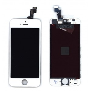 Дисплей для Apple iPhone 5S, iPhone SE в сборе с тачскрином (AAA) белый