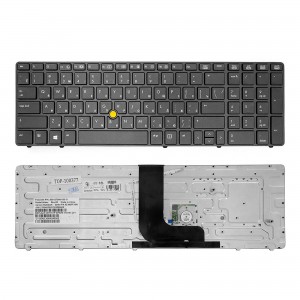 Клавиатура для NSK-HX0BV Плоский Enter. Черная, с черной рамкой