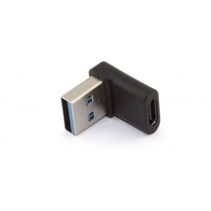 Переходник OTG USB A 3.0 на Type C папа-мама  угловой