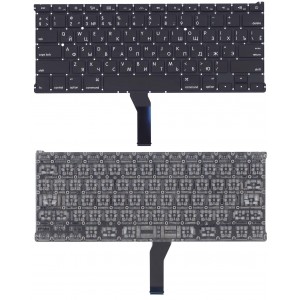 Клавиатура для ноутбука Apple MacBook A1369, A1466 черная, плоский Enter