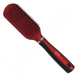 Milen Classic Расческа для волос продувная 330-1212199,  пластиковые штифты, 7 рядов, прорезиненная ручка, L 240 мм