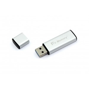 Флешка USB Dr. Memory 009 4Гб, USB 3.0, серебристый