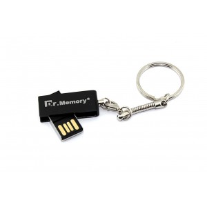 Флешка USB Dr. Memory 005 4Гб, USB 2.0, серебристый