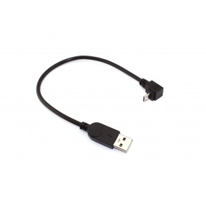Кабель USB  Type A на Micro USB угол вниз  0,25 м
