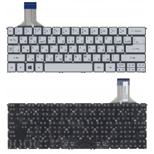 Клавиатура для ноутбука Acer Aspire S7, S7-391, S7-392, p3-151, p3-171, mp-12q33su6200 серебряная