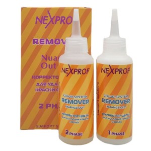 Nexprof Корректор цвета для удаления краски с волос / Remover Nuance Out 2 Phase, 125 мл x 2