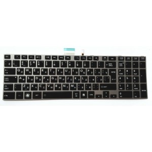 Клавиатура для ноутбука Toshiba Satellite L850, L875, P850 черная, с рамкой, с подсветкой