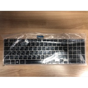 Клавиатура для ноутбука Toshiba Satellite L850, L875, P850 черная, рамка серебряная