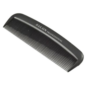Salon Гребень черный карманный мужской 350-324, черный, 12,5 см