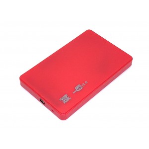 Бокс для жесткого диска 2,5&quot; пластиковый USB 2.0 DM-2508 красный