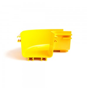 Горизонтальный поворот 90° оптического лотка 240 мм, желтый LAN-OT240-HC90