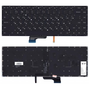 Клавиатура для ноутбука Xiaomi Air Mi Pro 15.6,  Air 15.6, Mi Notebook Pro 15.6 черная, с подсветкой