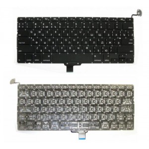 Клавиатура для ноутбука Apple MacBook A1278 черная, плоский Enter