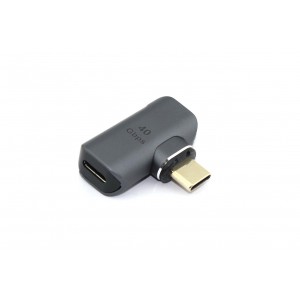 Переходник USB 4 Type C мама-папа угловой с магнитным разъёмом тип 1