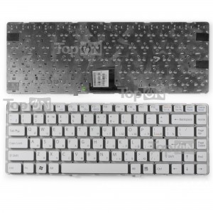 Клавиатура для 550102L13-203-G Плоский Enter. Белая, без рамки