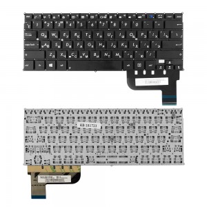 Клавиатура для ноутбука Asus Taichi 21, X201E Series. Плоский Enter. Черная, без рамки. PN: 0KN0-1121UI00.
