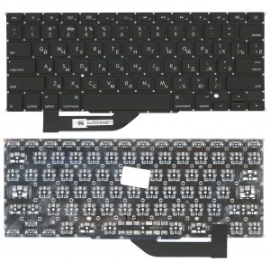 Клавиатура для ноутбука Apple MacBook A1398 черная, плоский Enter
