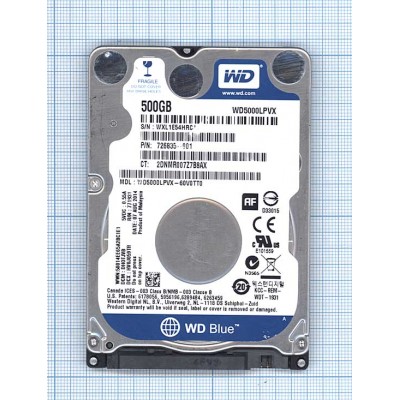 Жесткий диск WD Scorpio Blue 2.5&quot;, 500GB, SATA III