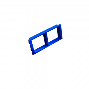 Адаптерная рамка двойная вертикальная, для настенных блоков, синяя  LAN-WA-P2V-BL