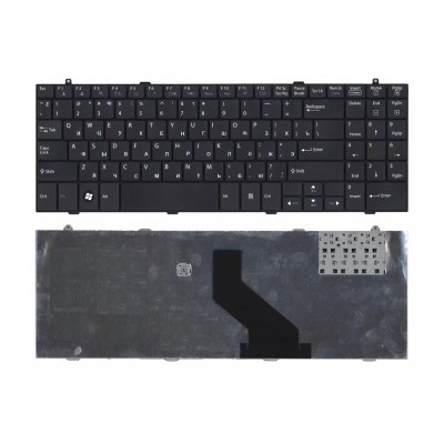 Клавиатура для LG R590 Плоский Enter. Черная, без рамки.