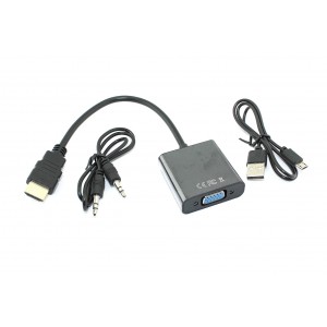 Переходник с кабелем HDMI  на VGA плюс аудио и питание