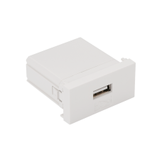 Модуль USB-зарядки 1 порт USB-C + 1 порт USB-A 4.2A/5V 45x45 белый LAN-EZ45x45-2UCA/4.2-WH
