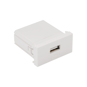 Модуль USB-зарядки 1 порт USB-C + 1 порт USB-A 4.2A/5V 45x45 белый LAN-EZ45x45-2UCA/4.2-WH