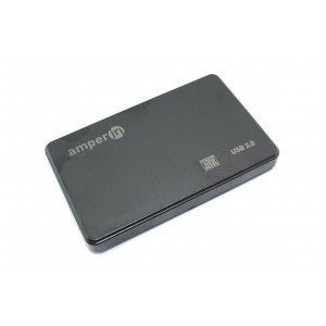 Корпус для жесткого диска Amperin AM25U2PB 2,5&quot;, USB 2.0, пластиковый, черный