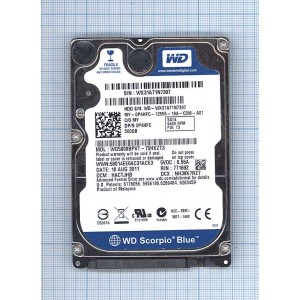 Жесткий диск WD Blue 2.5&quot;, 500GB, SATA II
