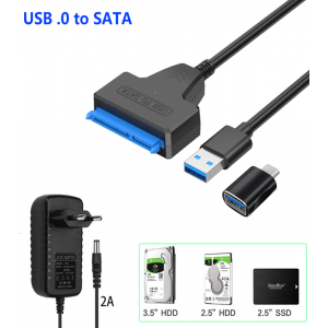 Кабель-переходник для HDD SATA USB 3.0 с доп. питанием