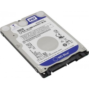 Жесткий диск HDD, 2.5", 500 Гб, SATA III, Western Digital, WD Blue, 8 Мб, 5400 rpm