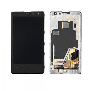 Дисплей, матрица и тачскрин для смартфона Nokia Lumia 1020, 4.5" 768x1280, A+. Черный.
