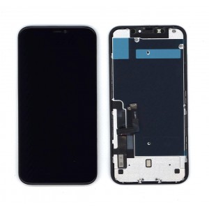 Дисплей для Apple iPhone 11 (AAA) в сборе с тачскрином и металической рамкой черный