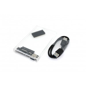 Бокс для жесткого диска 2,5&quot; Yucun пластиковый USB 3.0 прозрачный