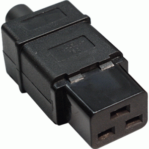 Розетка электрическая кабельная, IEC 60320, C19, 16A, 250V, разборная, черная, MDX-IEC320-C19