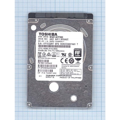 Жесткий диск Toshiba 2.5&quot; MQ01ACF050 500GB