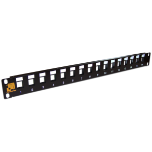 Патч-панель наборная 19", экранированная, 16 портов, 1U, LANMASTER LAN-PP16OK-STP