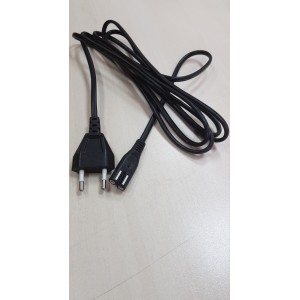 Сетевой кабель EURO, 1 м, (2-конт. вилка и 2-конт. разъем) для Xiaomi Scooter