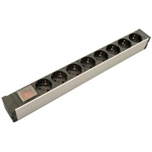 SHT10-4SH-IEC Блок розеток для 10" шкафов, уст. размер 236 мм, горизонтальный, 4 розетки, 10 A,
 IEC 320 C14
Блок розеток для 10" шкафов, уст. размер