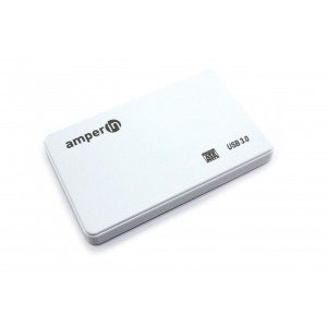 Корпус для жесткого диска Amperin AM25U3PW 2,5&quot;, USB 3.0, пластиковый, белый