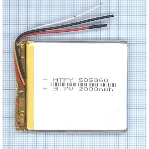 Аккумулятор Li-Pol (батарея) 5*50*60мм 3pin 3.7V/2000mAh