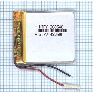 Аккумулятор Li-Pol (батарея) 3*35*40мм 2pin 3.7V/420mAh